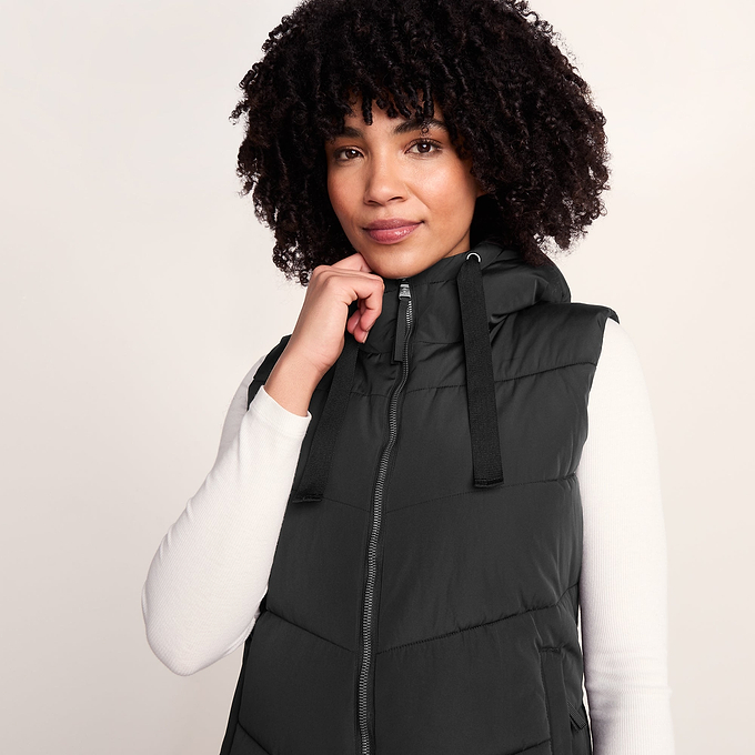 Ranskill Womens Long Insulated Gilet - Washed Black