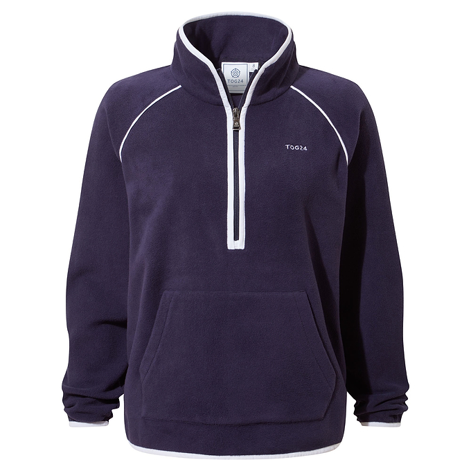 Rawson Womens Fleece Zip Neck - Oxford Blue
