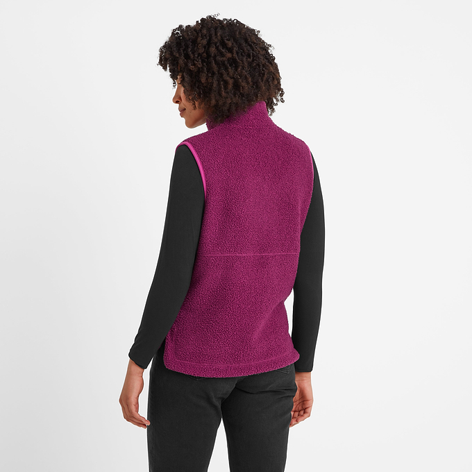 Rayner Womens Sherpa Gilet - Purple Berry