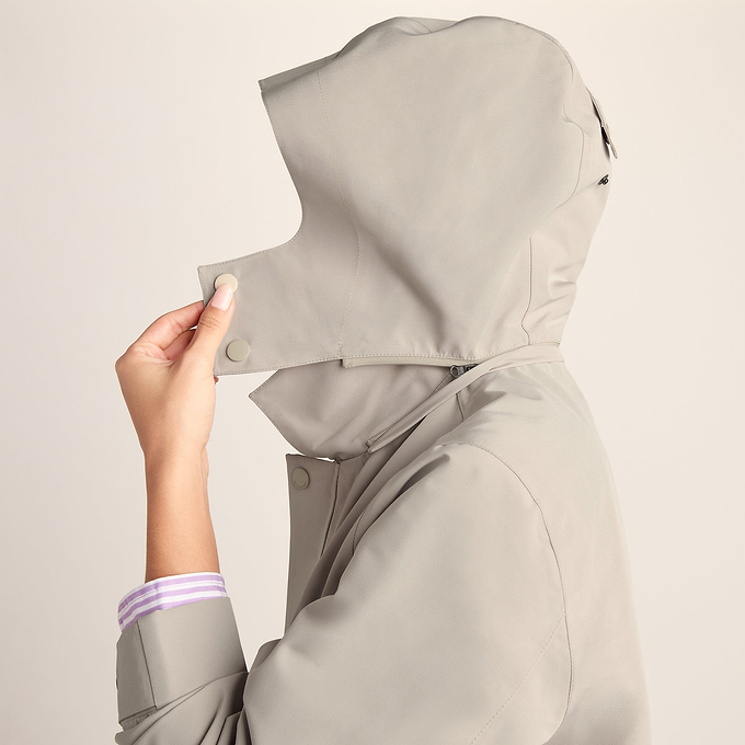 Remi Womens Classic Waterproof Car Coat - Cool Beige