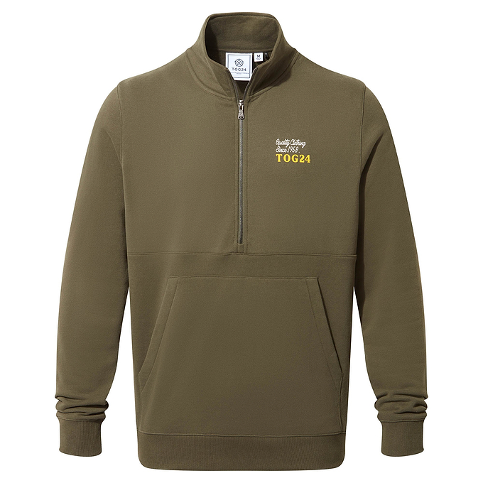 Renard Mens Zip Neck - Khaki