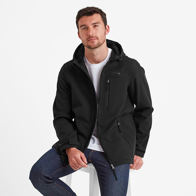 Retner Retner Mens Waterproof Softshell Hooded Jacket - Black – TOG24