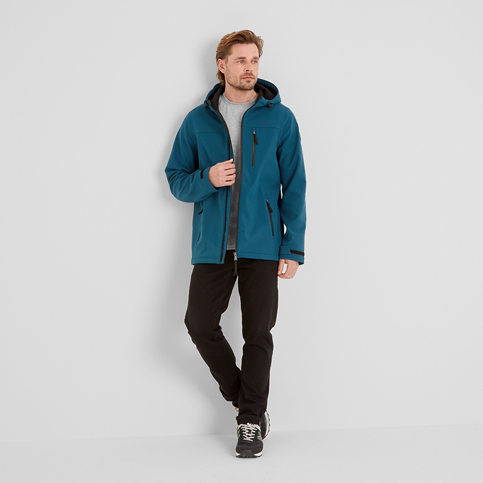 Retner Mens Softshell Hooded Jacket - Marine Blue