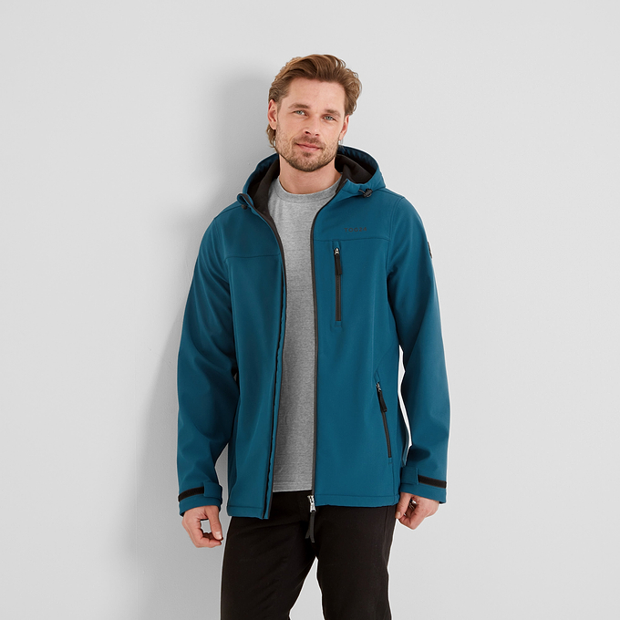 Retner Mens Softshell Hooded Jacket - Marine Blue