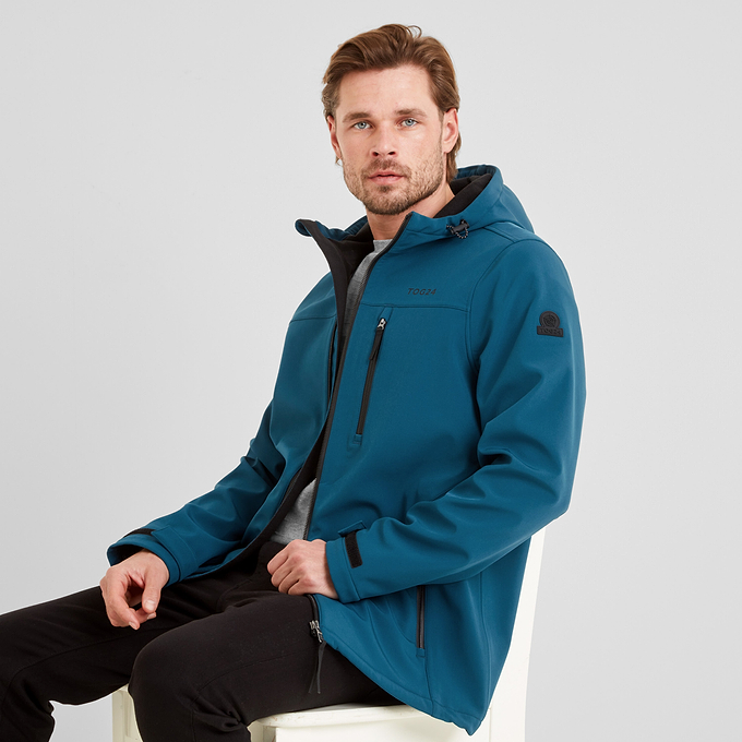 Retner Mens Softshell Hooded Jacket - Marine Blue