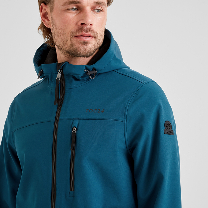 Retner Mens Softshell Hooded Jacket - Marine Blue