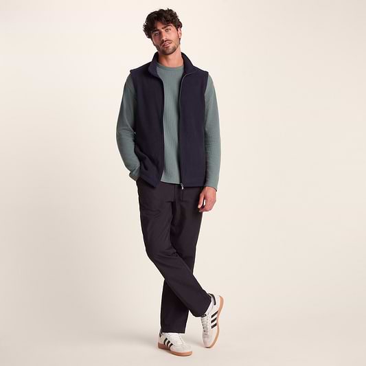 Revive Mens Fleece Gilet - Dark Indigo