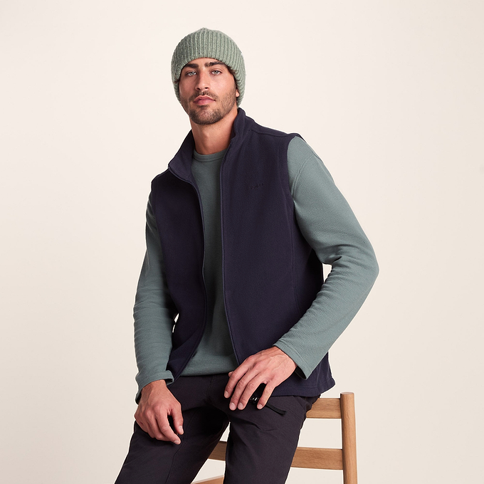 Revive Mens Fleece Gilet - Dark Indigo