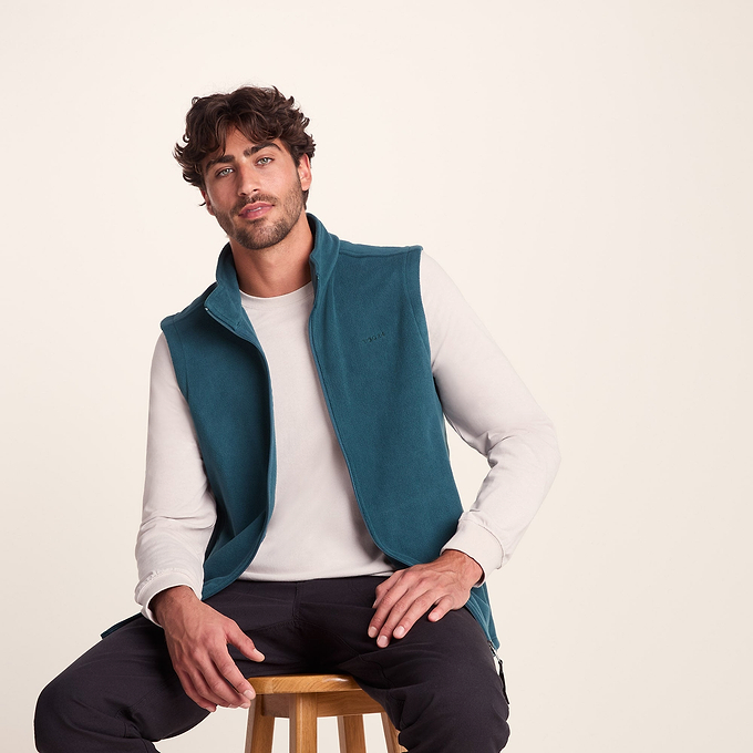 Revive Mens Fleece Gilet - Dark Turquoise