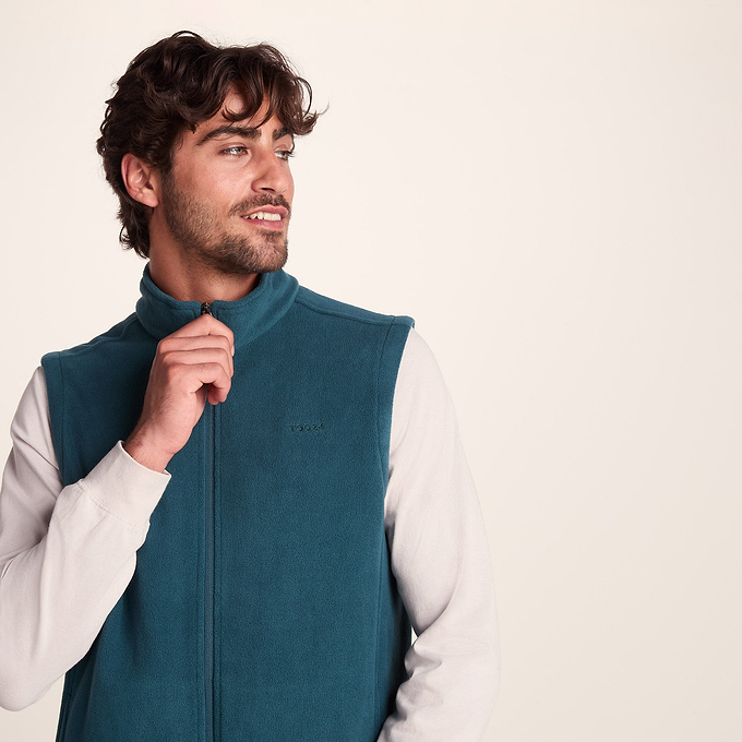 Revive Mens Fleece Gilet - Dark Turquoise
