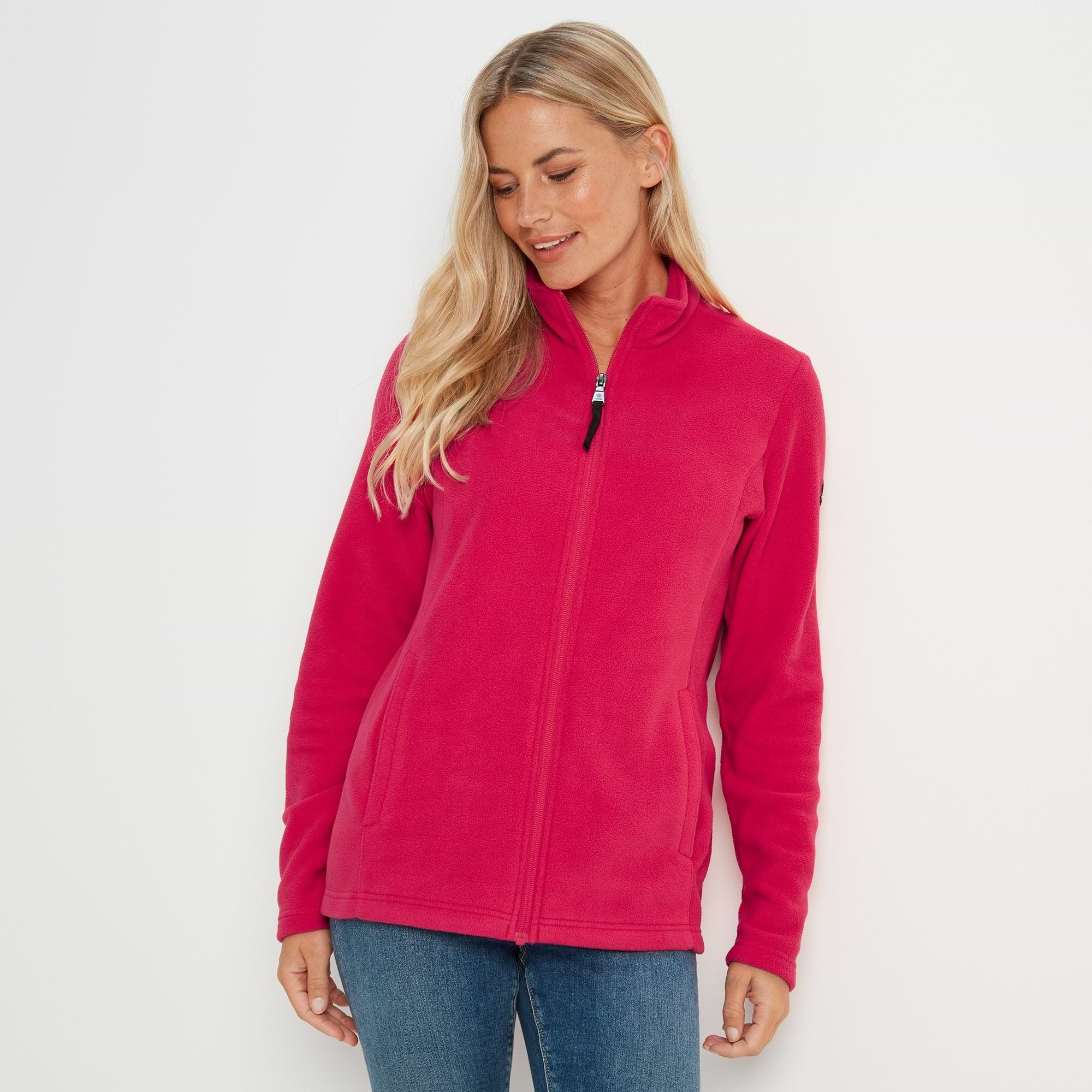 Ladies fleece zip up best sale