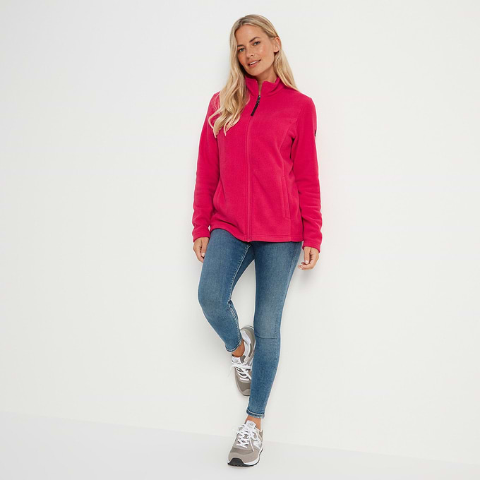 Revive Womens Fleece Jacket - Magenta Pink