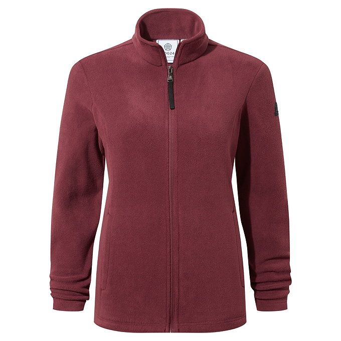 Revive Womens Fleece Jacket - Burgundy