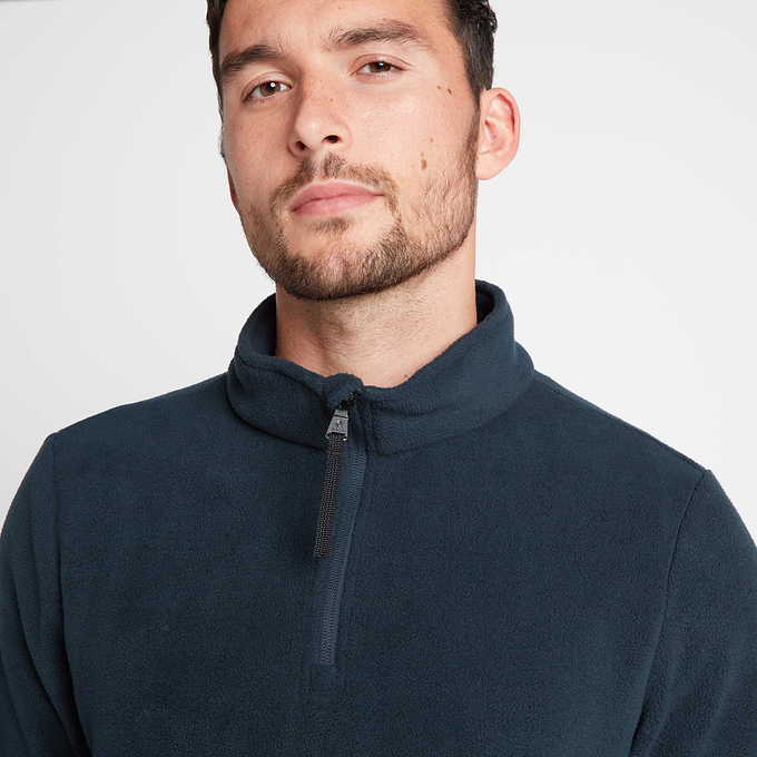 Revive Mens Quarter Zip Fleece - Dark Indigo