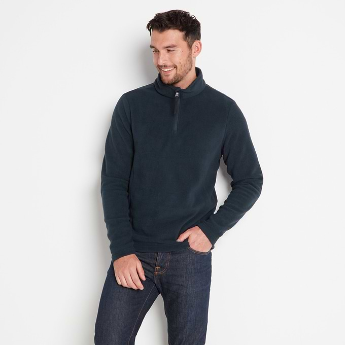 Revive Mens Quarter Zip Fleece - Dark Indigo