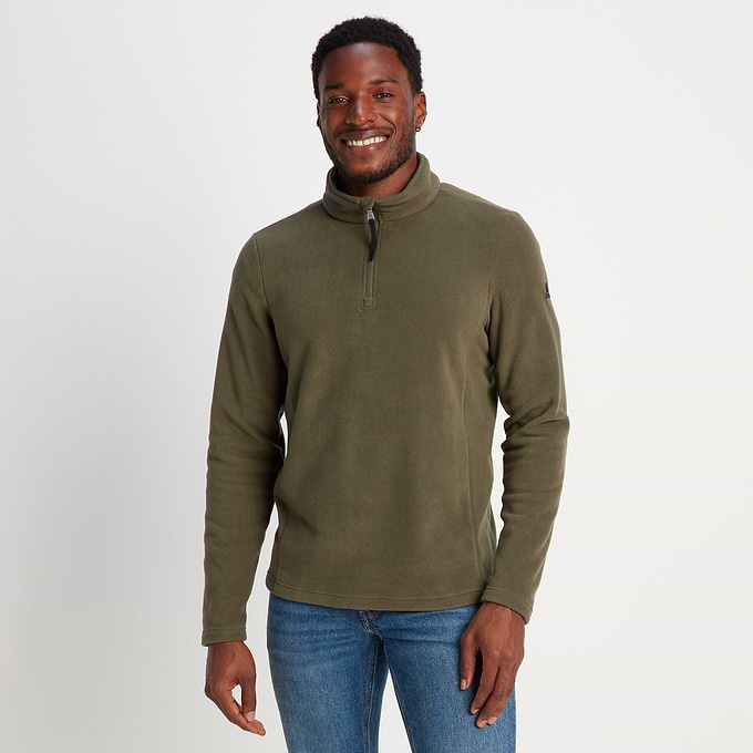 Revive Mens Quarter Zip Fleece - Khaki