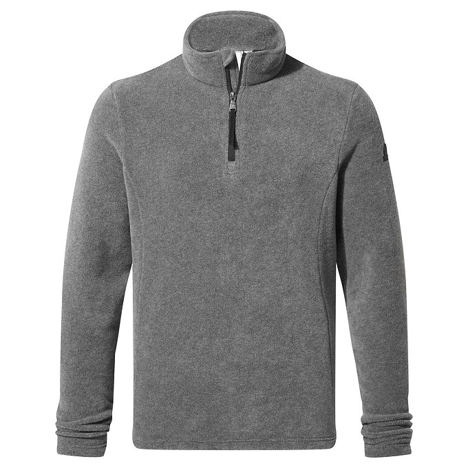 Revive Mens Quarter Zip Fleece - Grey Marl