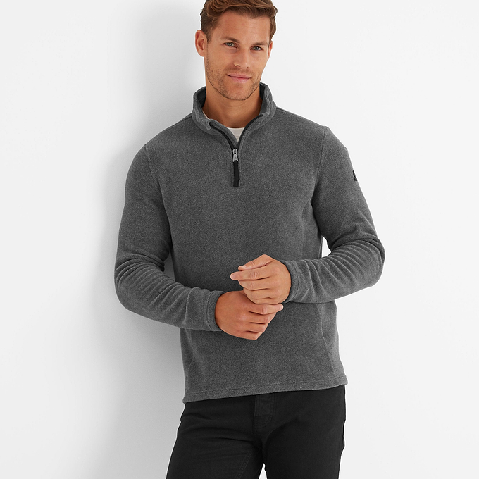 Revive Mens Quarter Zip Fleece - Grey Marl