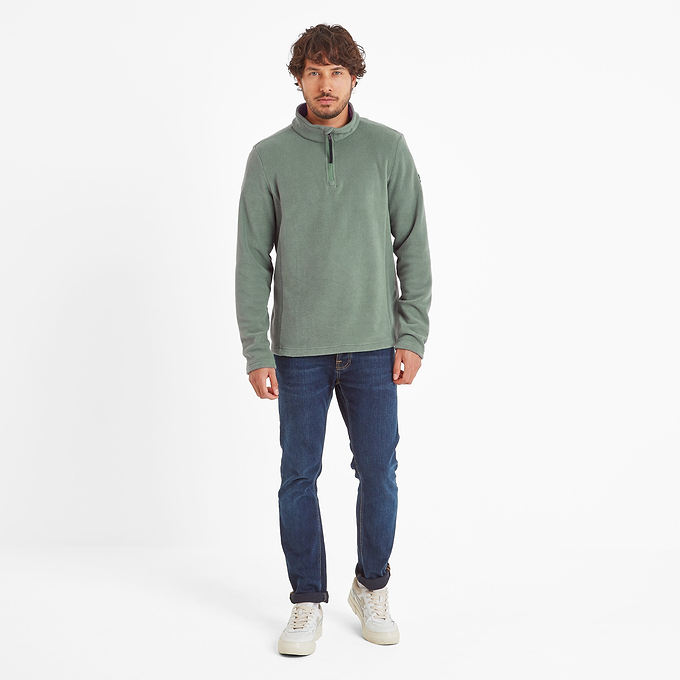 Revive Mens Fleece Zip Neck - Light Forest