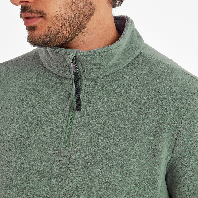 Revive Mens Fleece Zip Neck - Light Forest
