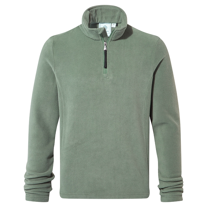 Revive Mens Fleece Zip Neck - Light Forest