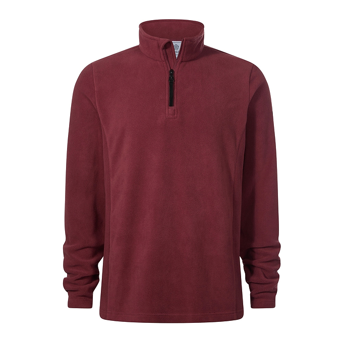 Revive Mens Fleece Zip Neck - Garnet Red