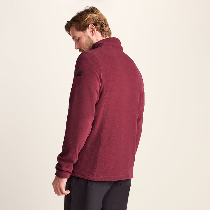 Revive Mens Fleece Zip Neck - Garnet Red