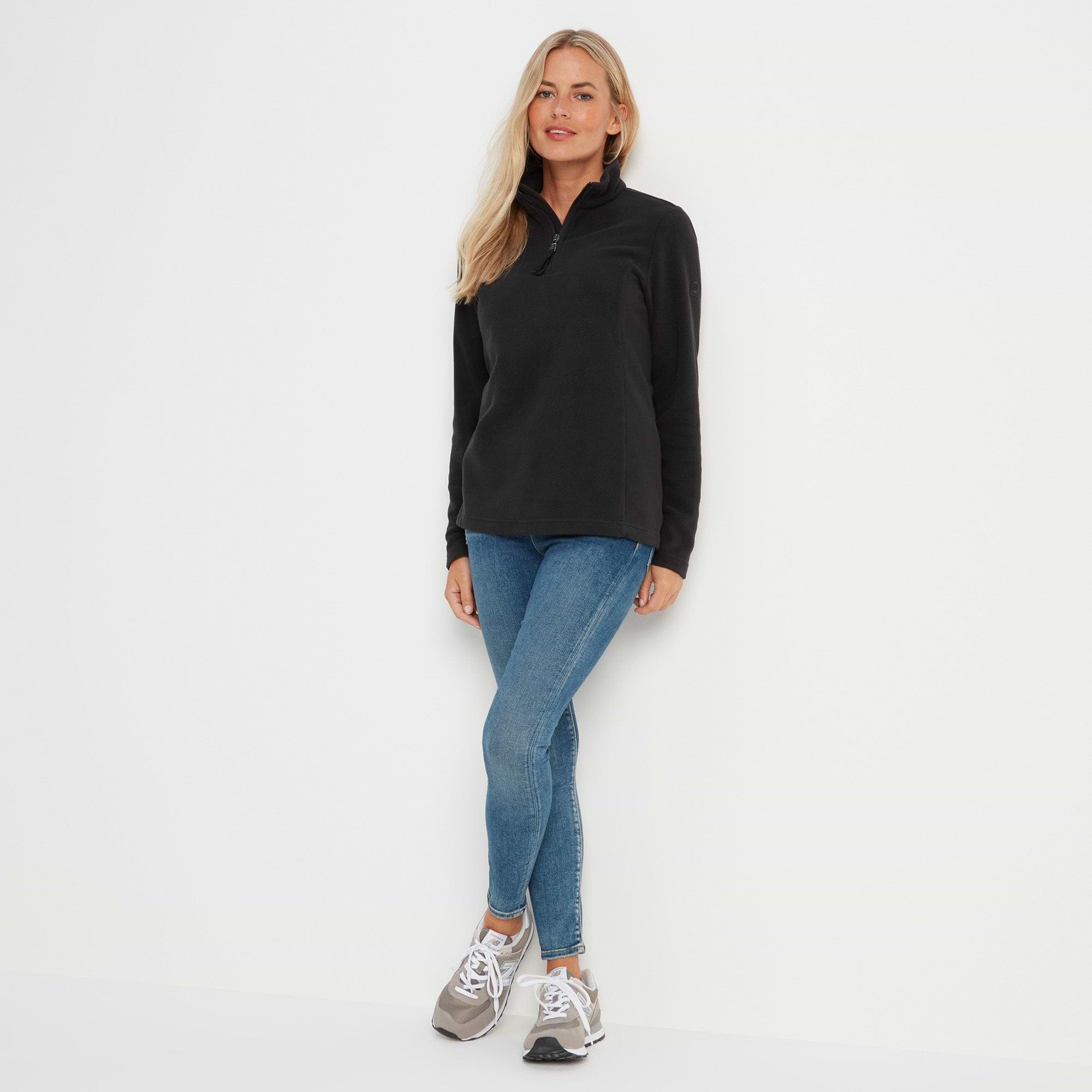 Revive Womens Quarter Zip Fleece - Black – TOG24