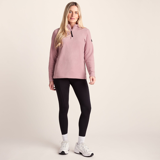 Revive Womens Quarter Zip Fleece - Faded Pink