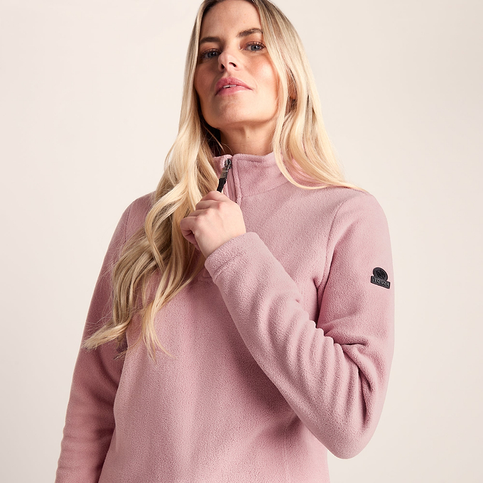 Revive Womens Quarter Zip Fleece - Faded Pink