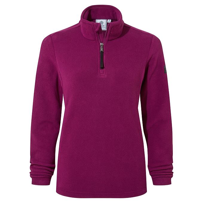 Revive Womens Quarter Zip Fleece - Purple Berry