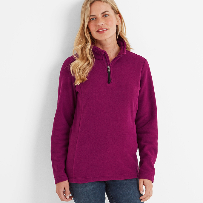 Revive Womens Quarter Zip Fleece - Purple Berry