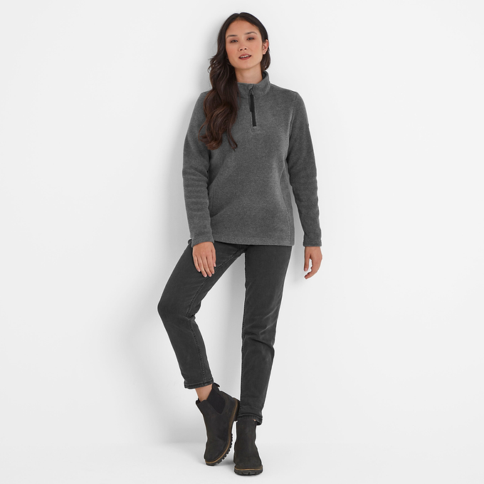 Revive Womens Quarter Zip Fleece - Grey Marl