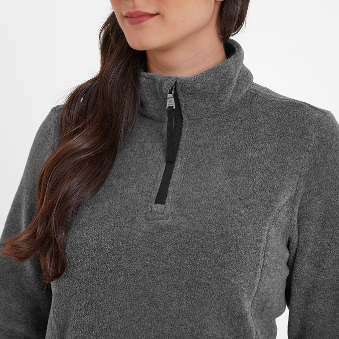 Revive Womens Quarter Zip Fleece - Grey Marl