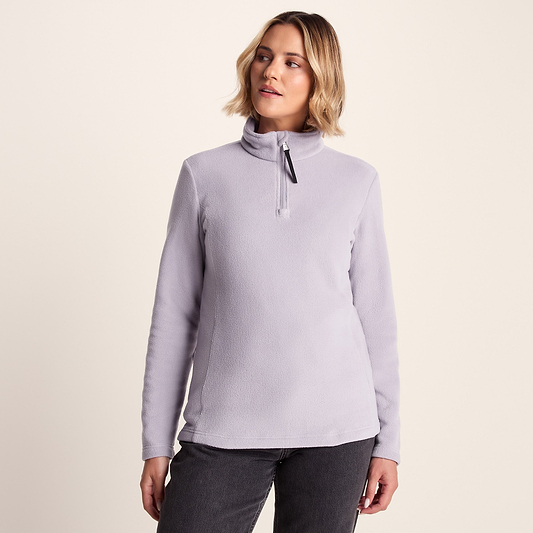 Revive Womens Quarter Zip Fleece - Lavender Grey