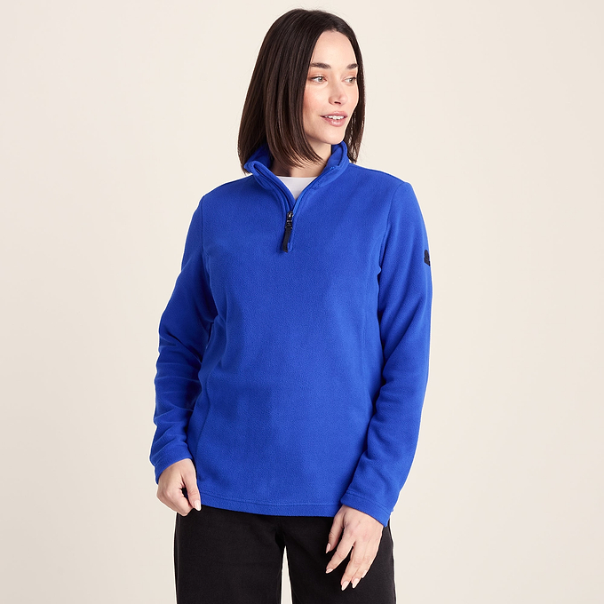 Revive Womens Fleece Zip Neck - Ultra Marine Blue