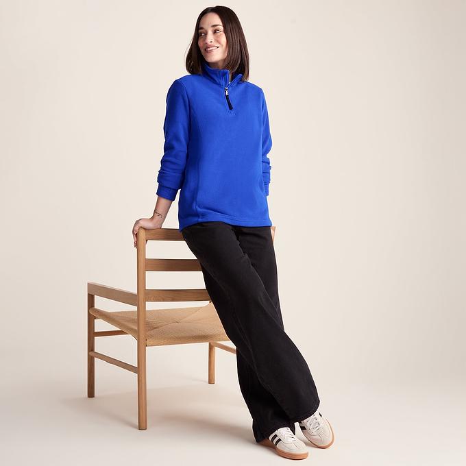Revive Womens Fleece Zip Neck - Ultra Marine Blue