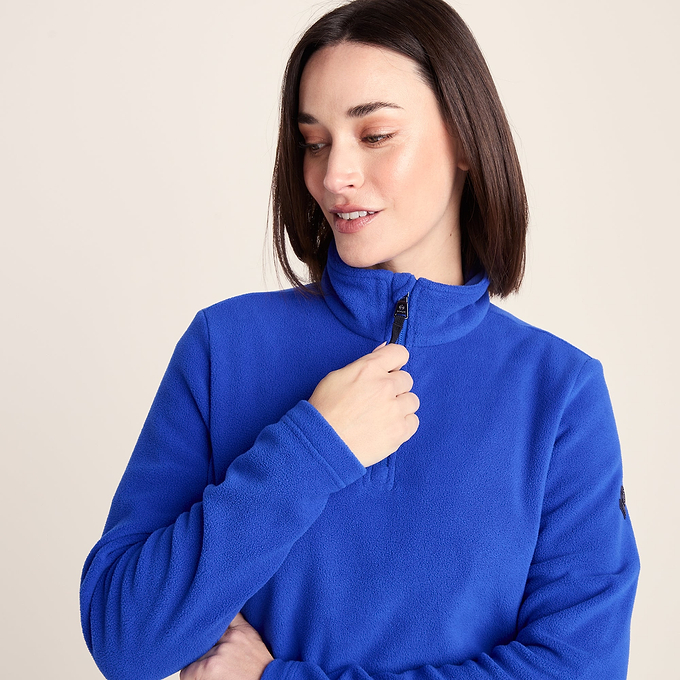 Revive Womens Fleece Zip Neck - Ultra Marine Blue