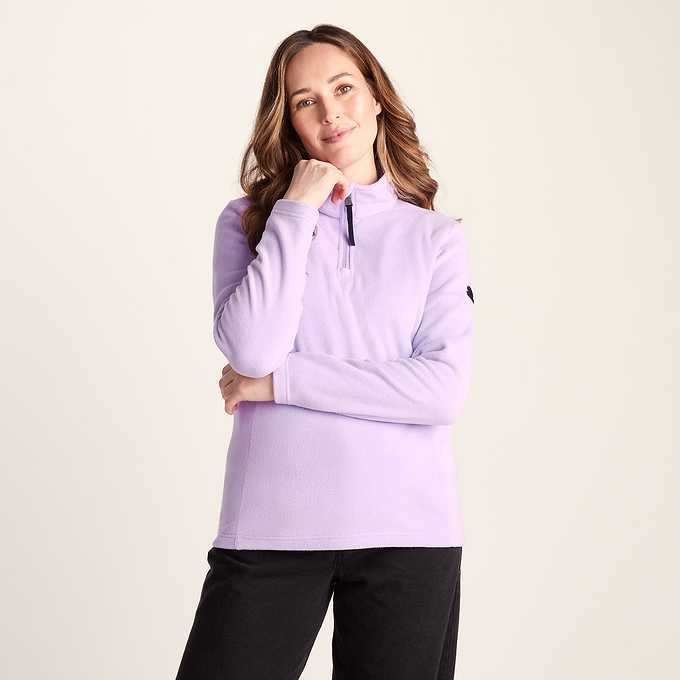Revive Womens Fleece Zip Neck - Lilac Blossom
