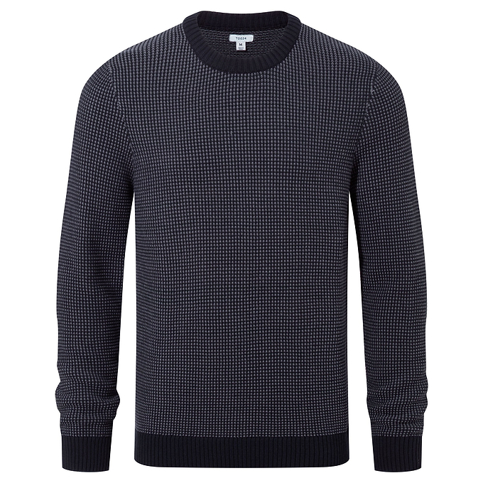 Richie Mens Knitted Jumper - Dark Indigo