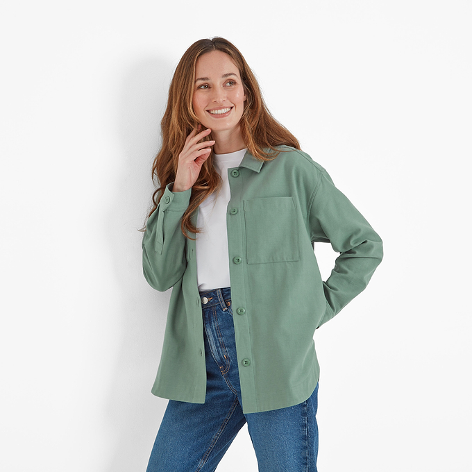 Risna Womens Shacket - Light Forest