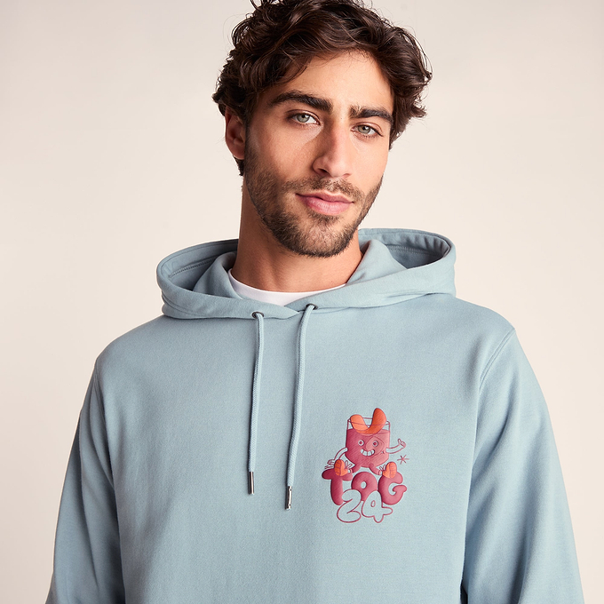 Riverton Mens Relaxed Fit Supersoft Hattie Clark Hoody - Summer Sky