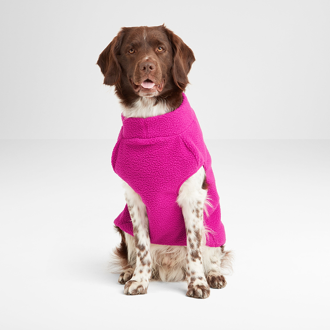 Rover Sherpa Dog Coat M - Fuchsia Purple
