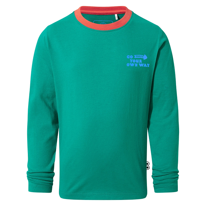 Ryeland Kids Shaun the Sheep T-Shirt LS - Jungle Green