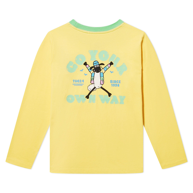 Ryeland Kids Shaun the Sheep T-Shirt LS - Sunshine Yellow