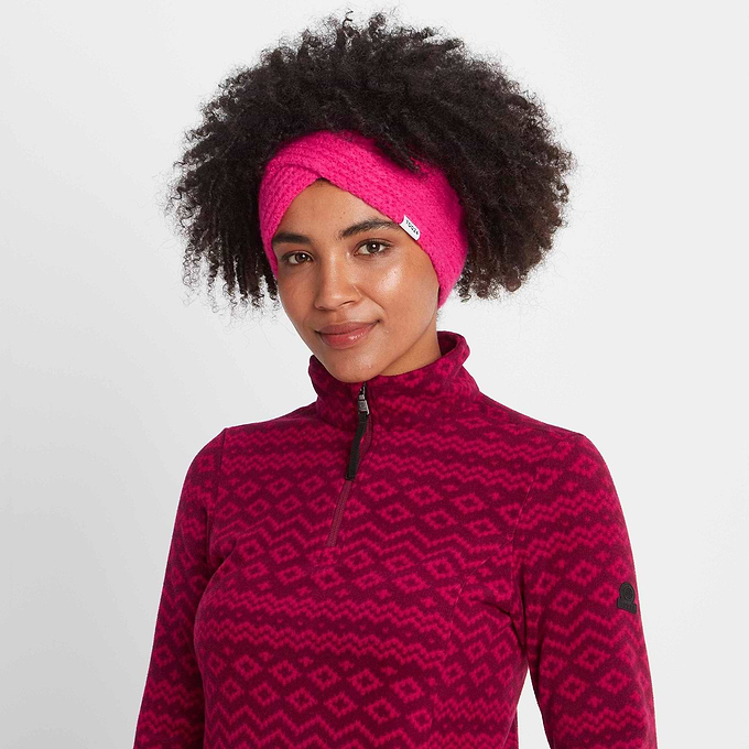 Salma Knitted Headband - Magenta Pink