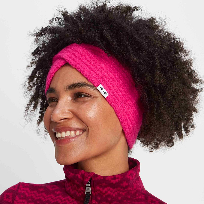 Salma Knitted Headband - Magenta Pink