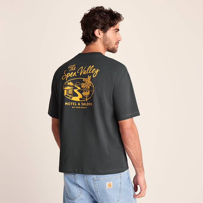 Saloon Mens Relaxed Fit Premium Supersoft T-Shirt - Deep Slate