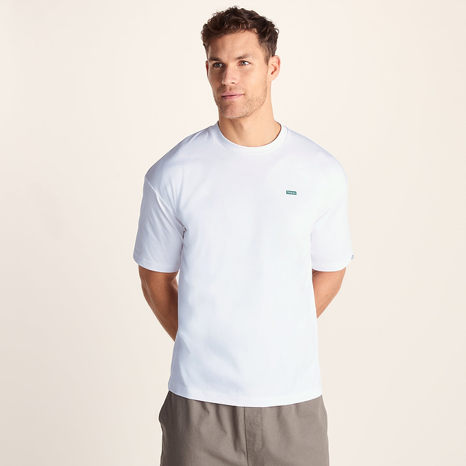 Saloon Mens Relaxed Fit Premium Supersoft T-Shirt - Optic White