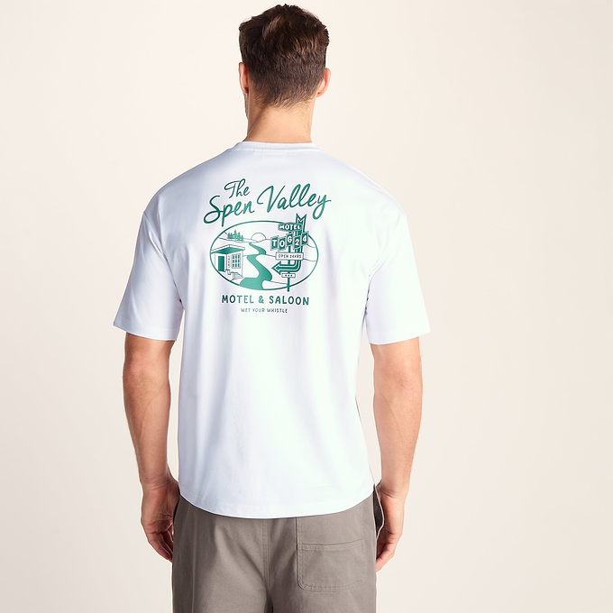 Saloon Mens Relaxed Fit Premium Supersoft T-Shirt - Optic White